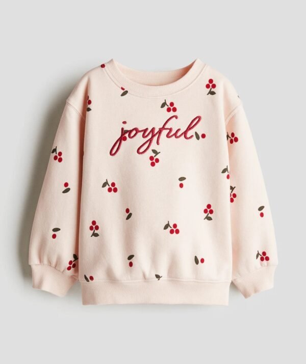 Kız Çocuk Motifli Sweatshirt