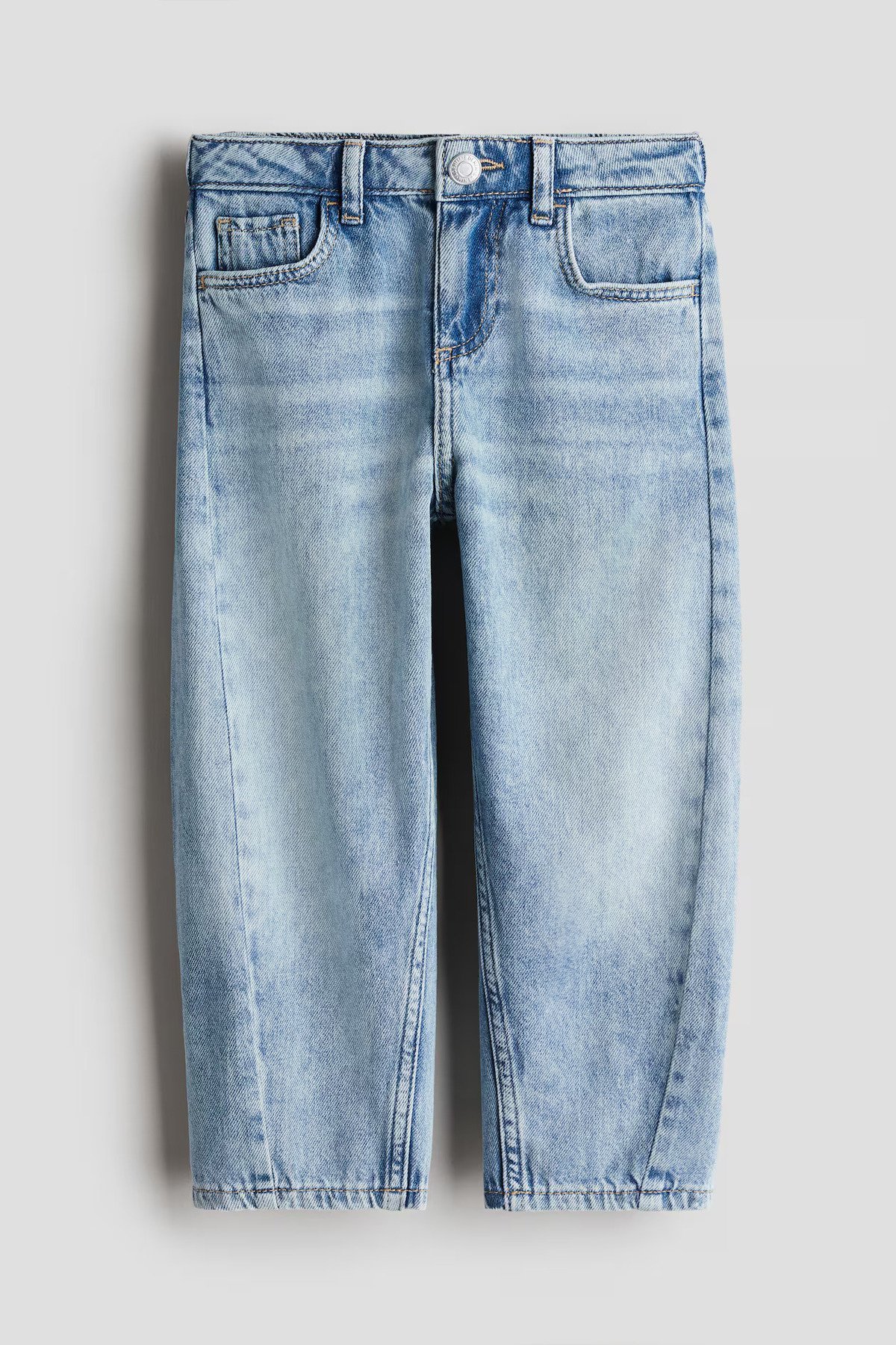 Unisex Çocuk Loose Fit Denim Pantolon