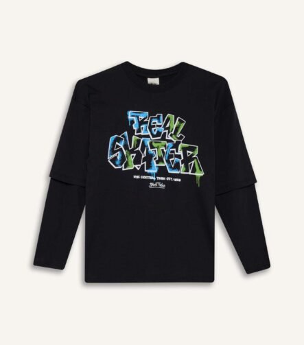 Erkek Çocuk Graffiti Baskılı T-Shirt