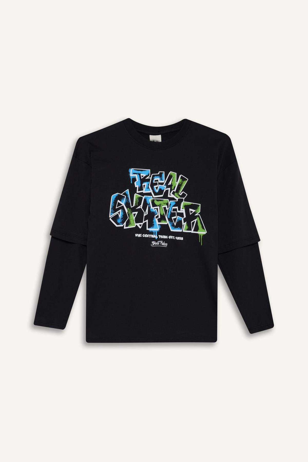 Erkek Çocuk Graffiti Baskılı T-Shirt