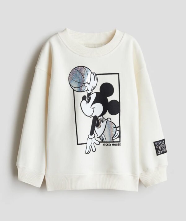 Kız Çocuk Parlak Baskılı Sweatshirt