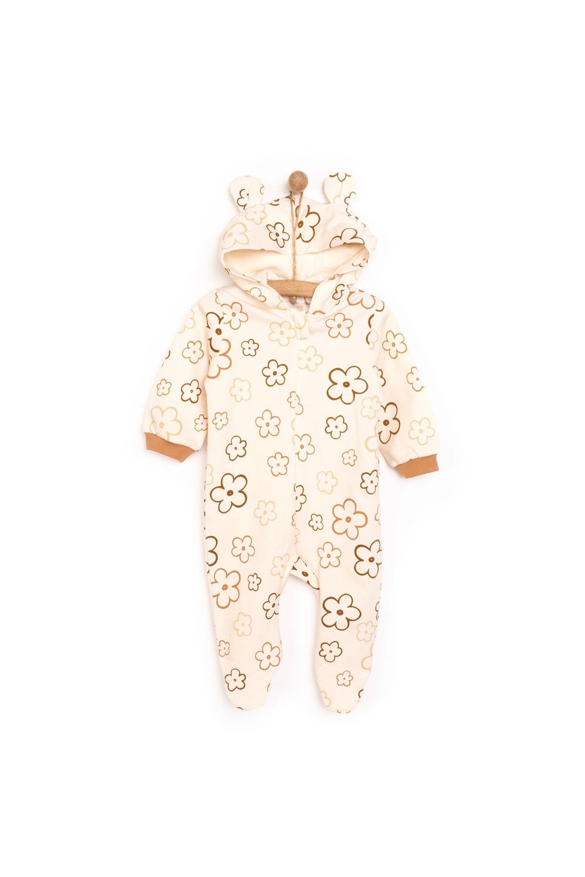 Kız Bebek Yenidoğan Şapkalı Tulum