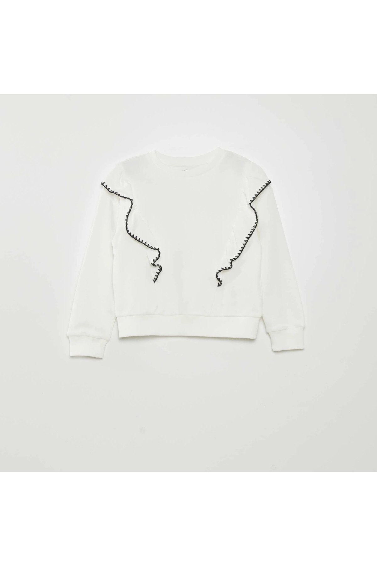 Kız Çocuk Fırfırlı Sweatshirt