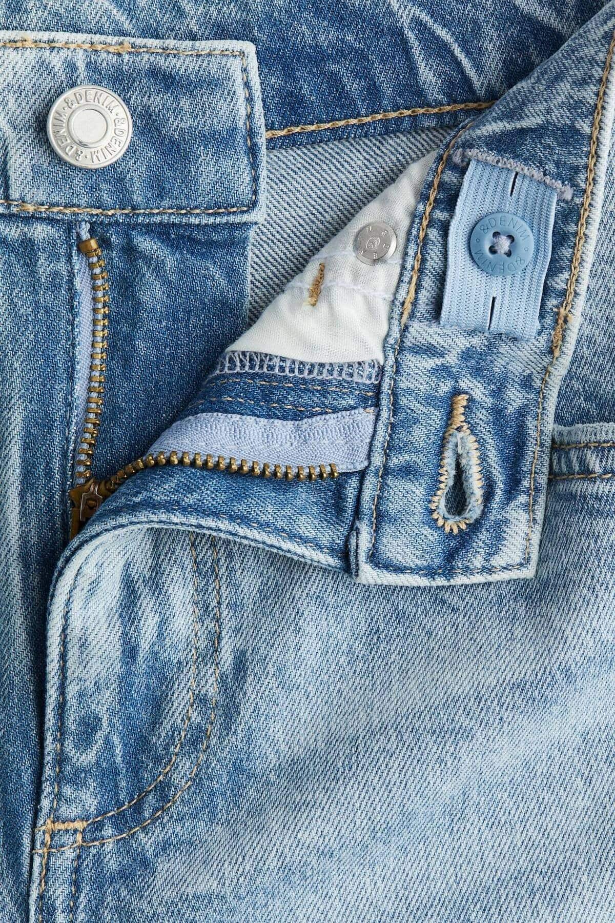 Kız Çocuk Wide Leg Denim Pantolon