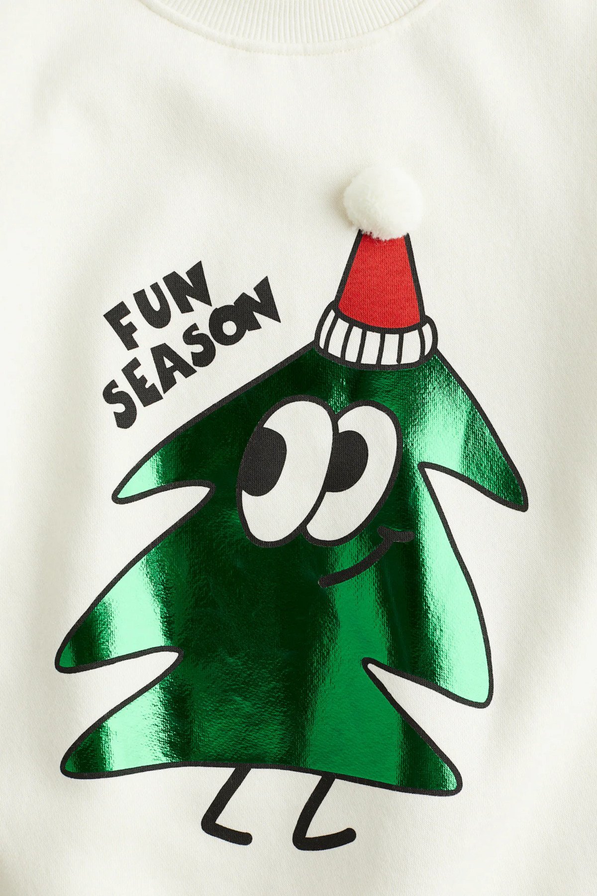 Unisex Çocuk Yılbaşı Temalı Baskılı Sweatshirt