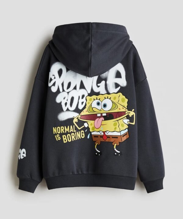 Unisex Çocuk Sırtı Baskı Detaylı Kapüşonlu Sweatshirt