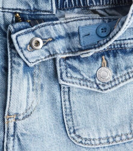 Kız Çocuk Loose Fit Wide Leg Denim Pantolon