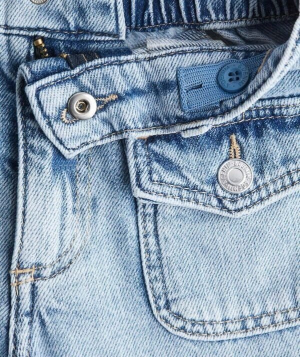 Kız Çocuk Loose Fit Wide Leg Denim Pantolon