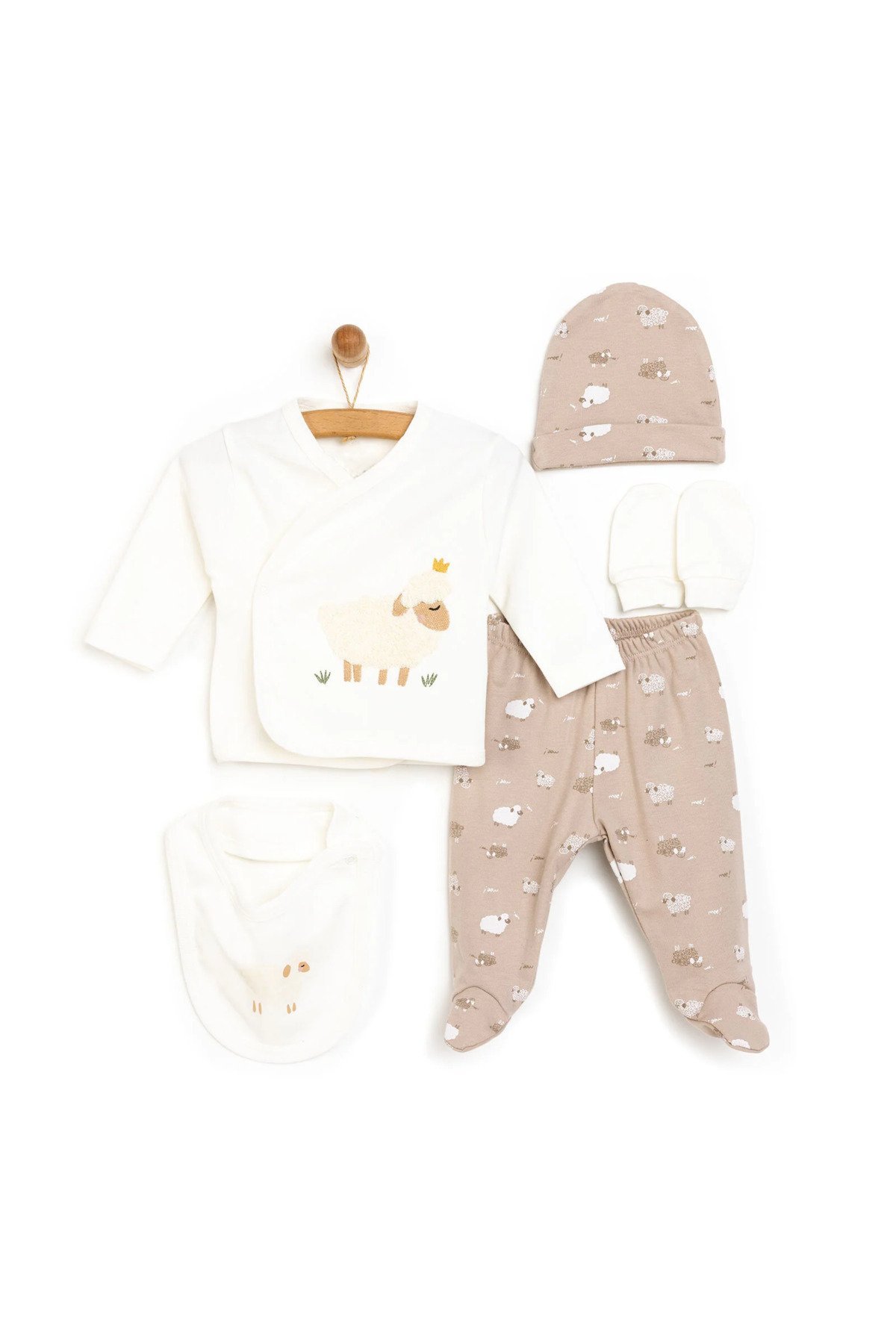 Erkek Bebek Hastane Çıkışı Set Kuzu Temal