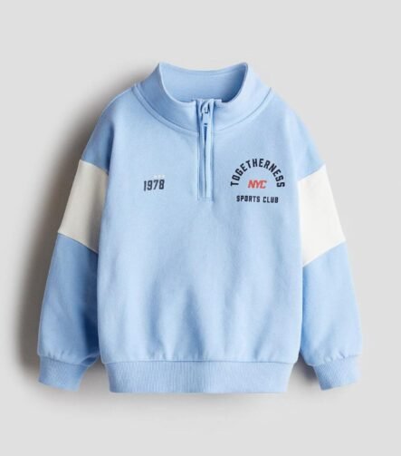 Erkek Çocuk Yarım Fermuarlı Sweatshirt