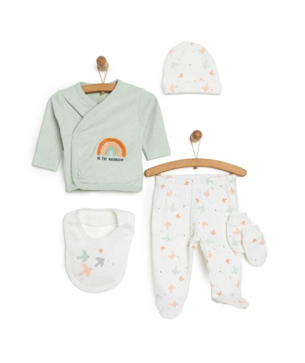 Kız Bebek Hastane Çıkışı Set Yeşil Yenidoğan