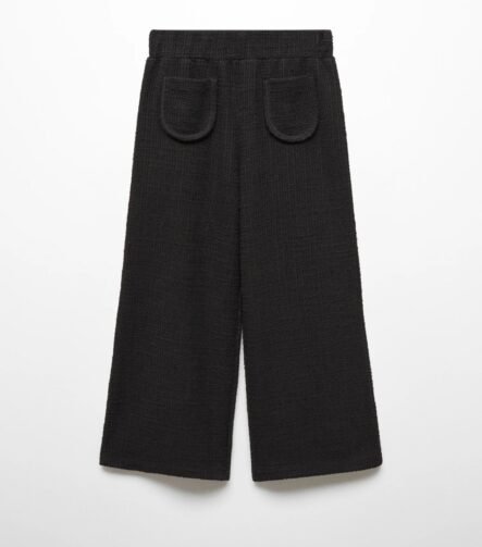 Kız Çocuk Culotte Pantolon Siyah Dokuma