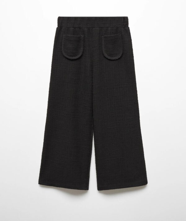 Kız Çocuk Culotte Pantolon Siyah Dokuma