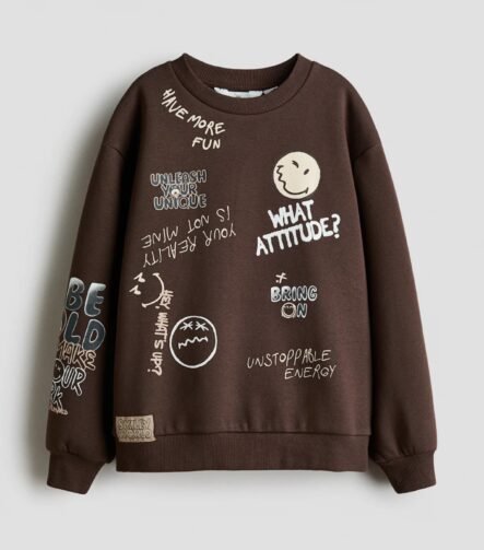 Erkek Çocuk Baskılı Sweatshirt