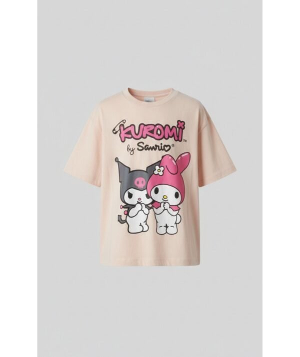 Kız Çocuk Baskılı T-Shirt Kuromi ve My Melody