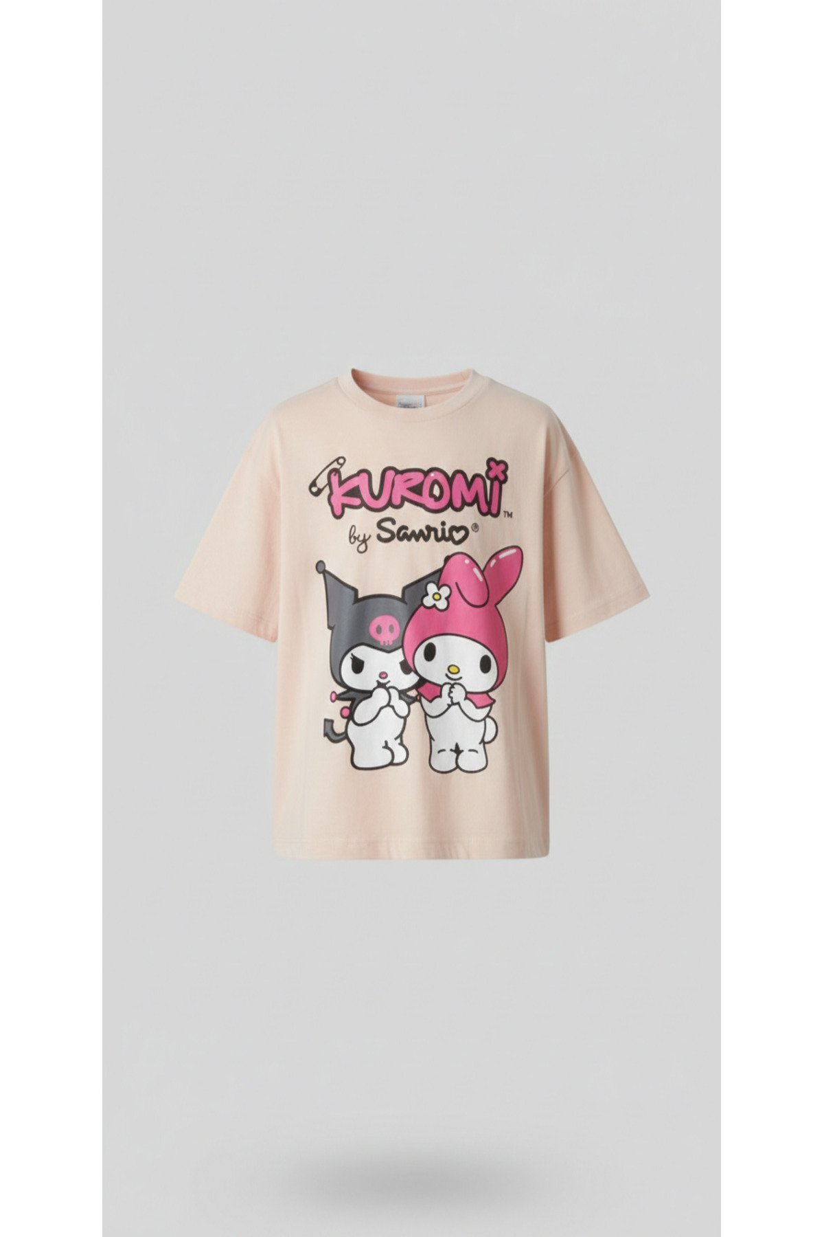 Kız Çocuk Baskılı T-Shirt Kuromi ve My Melody