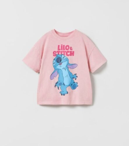 Kız Çocuk Sırtı Baskı Detaylı T-Shirt Stitch