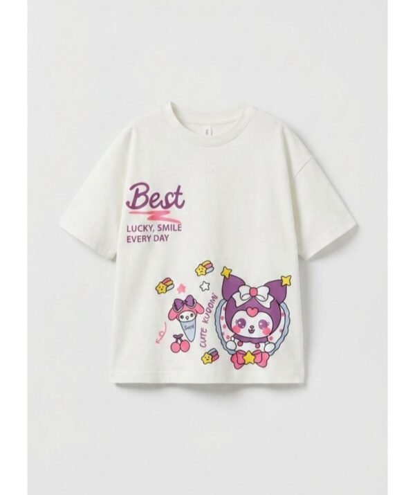 Kız Çocuk Baskılı T-Shirt Cute Kuromi