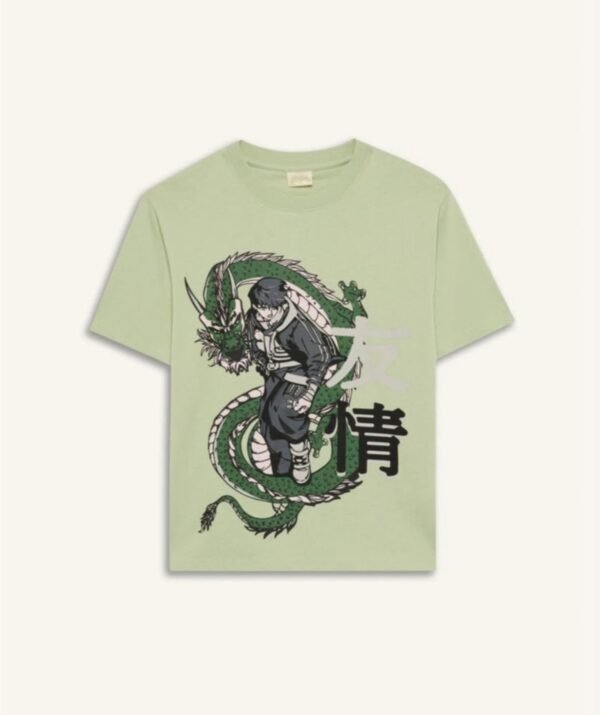 erkek çocuk ejderha baskılı t-shirt yeşil ZEYDER2111