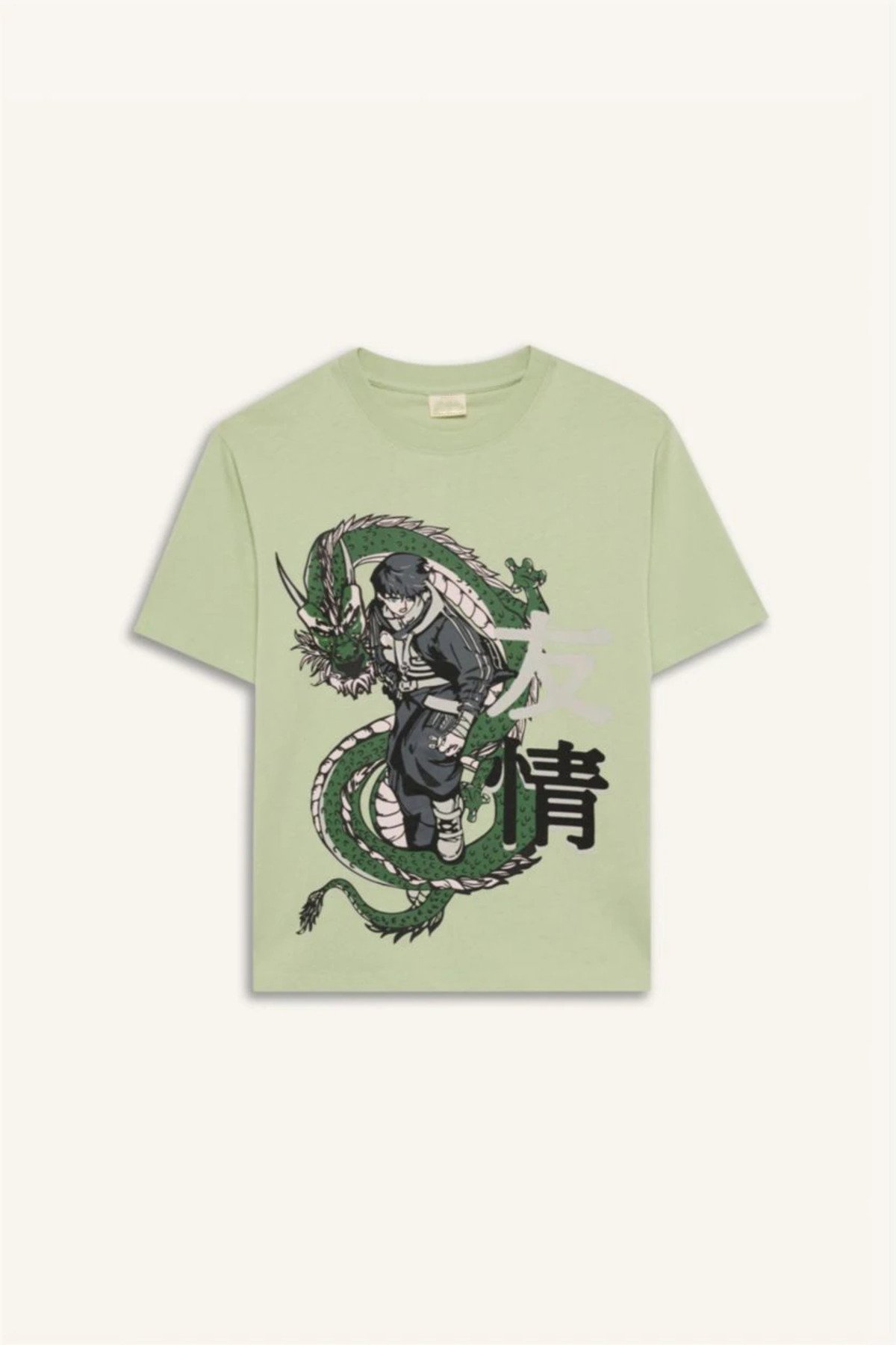 erkek çocuk ejderha baskılı t-shirt yeşil ZEYDER2111