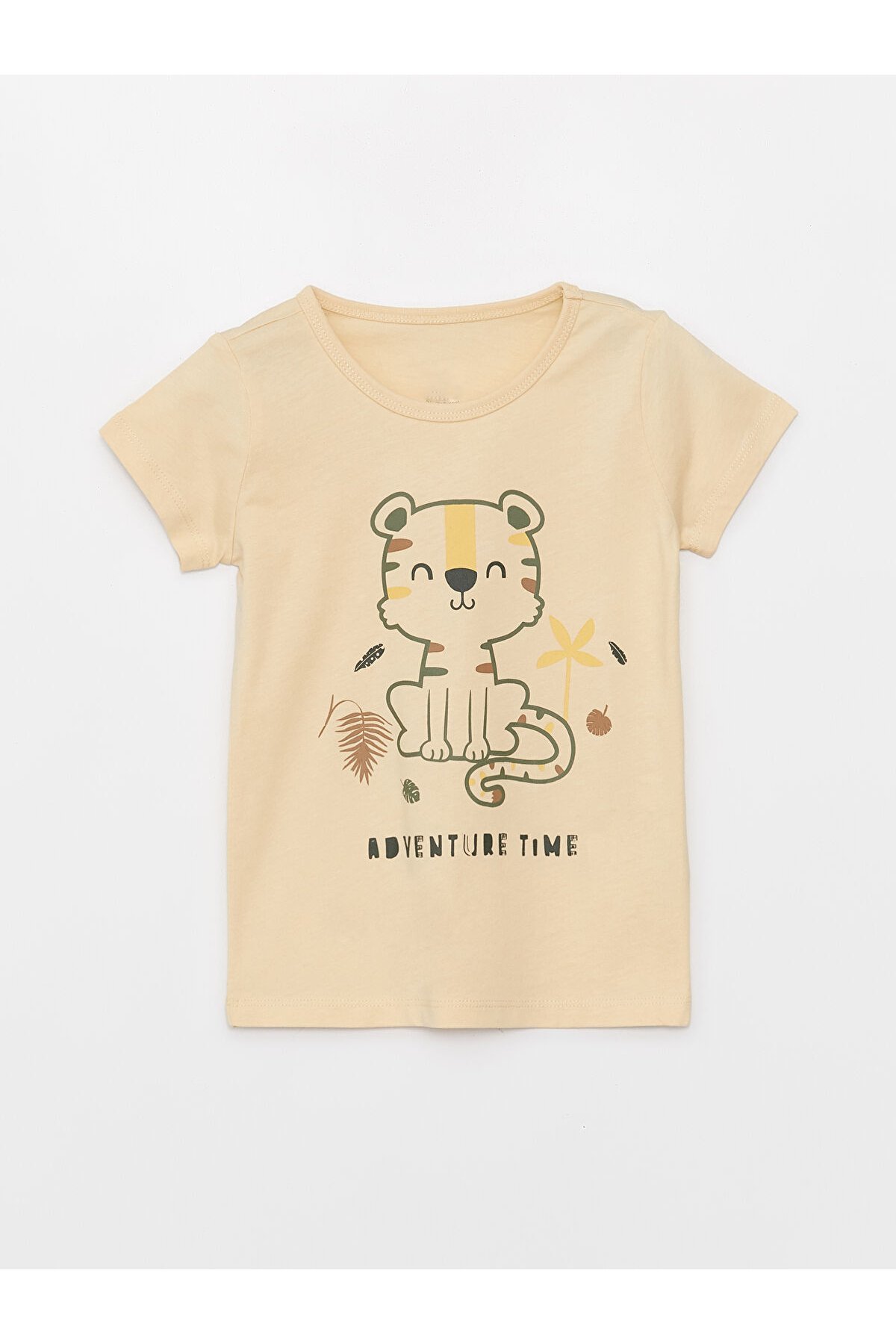 erkek bebek baskılı t-shirt bej ZEYDER2112