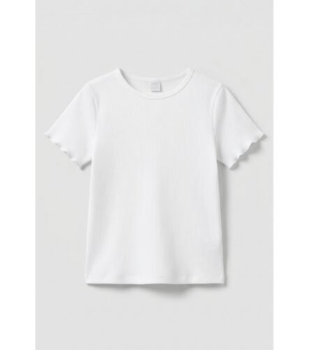kız çocuk basic fitilli body beyaz zeyder2128