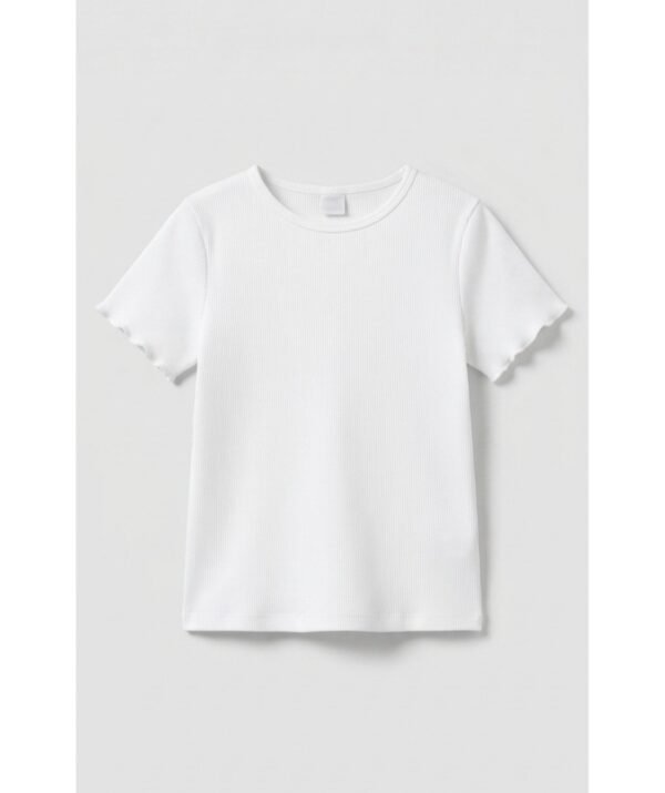 kız çocuk basic fitilli body beyaz zeyder2128
