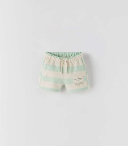 unisex bebek çizgili şort çok renkli ZEYDER2184