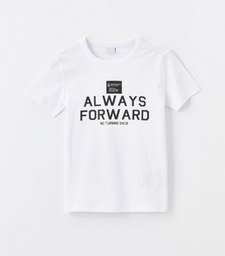erkek çocuk baskılı t-shirt beyaz ZEYDER2169