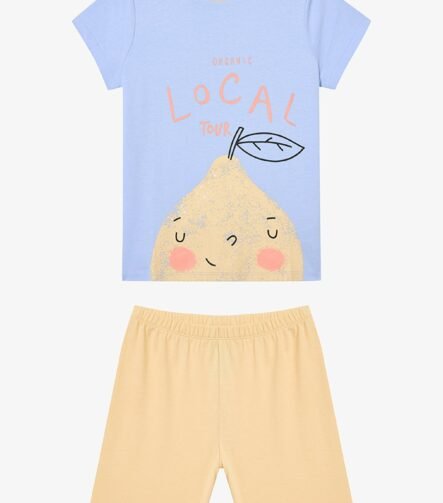 unisex çocuk baskılı pijama takımı çok renkli ZEYDER2185